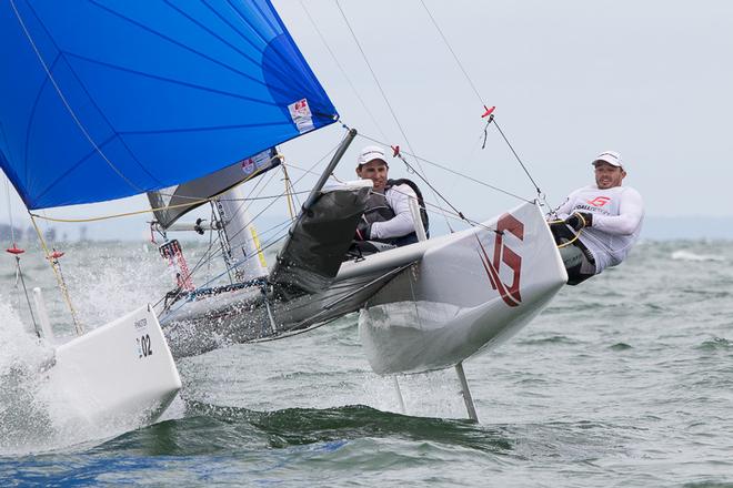 AUS441 is Queensland’s Daniel and Nathan Van Kerckhof, who are presently in second place. - Pinkster Gin 2017 F18 Australian Championship ©  Alex McKinnon Photography http://www.alexmckinnonphotography.com